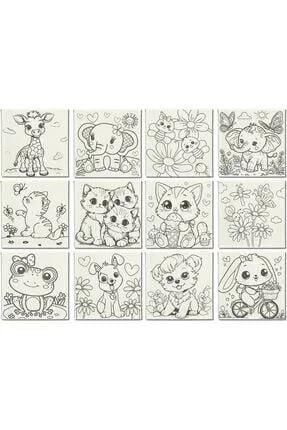 Fufi Tuval 20x20 Cm Desenli Çocuk Boyama Tvl-1028