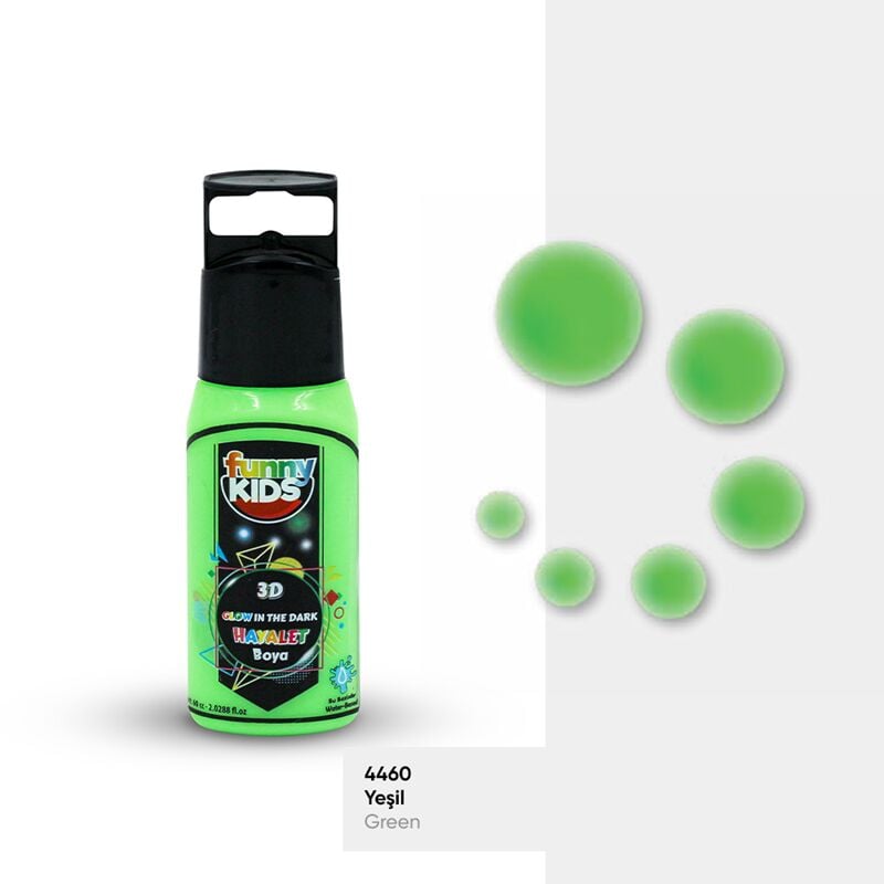 Rich Funny Kids 3d Hayalet Boya 60 Cc Yeşil Fnny-3dhyl-060-04826