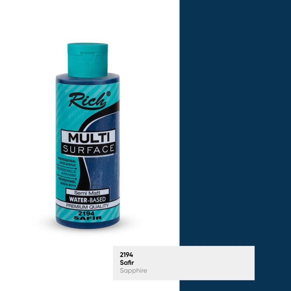 Rich Multi Surface Akrilik Boya 120 Cc Safir Mls-120-2194
