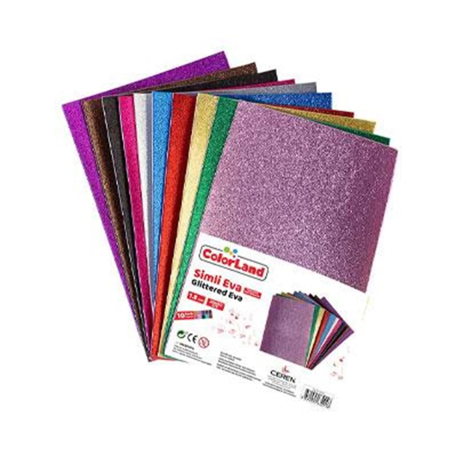 Colorland Simli Eva 20x30 Cm 10'lu Yapışkanlı Eva04