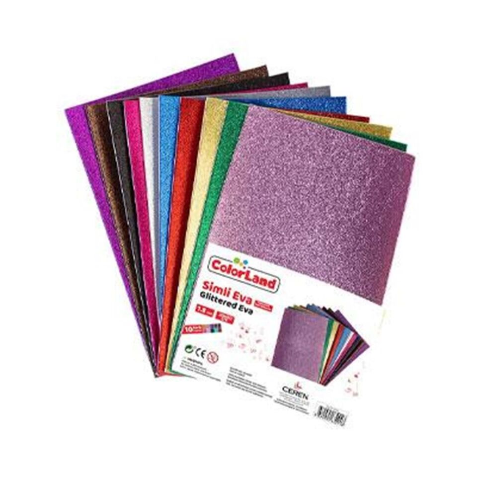 Colorland Simli Eva 20x30 Cm 10'lu Yapışkanlı Eva04