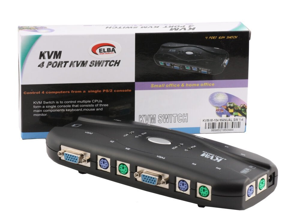 Elba M104 Manual 4pc-1mn Ps2 Kvm Switch