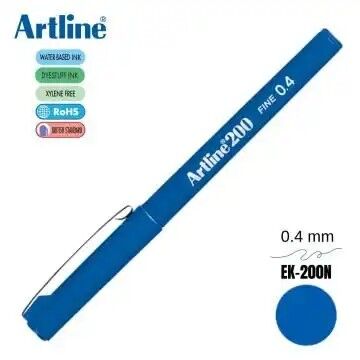 Artline Ek-200n Fine Keçe Uçlu Yazı Kalemi 0,4mm Koyu Royal Mavi
