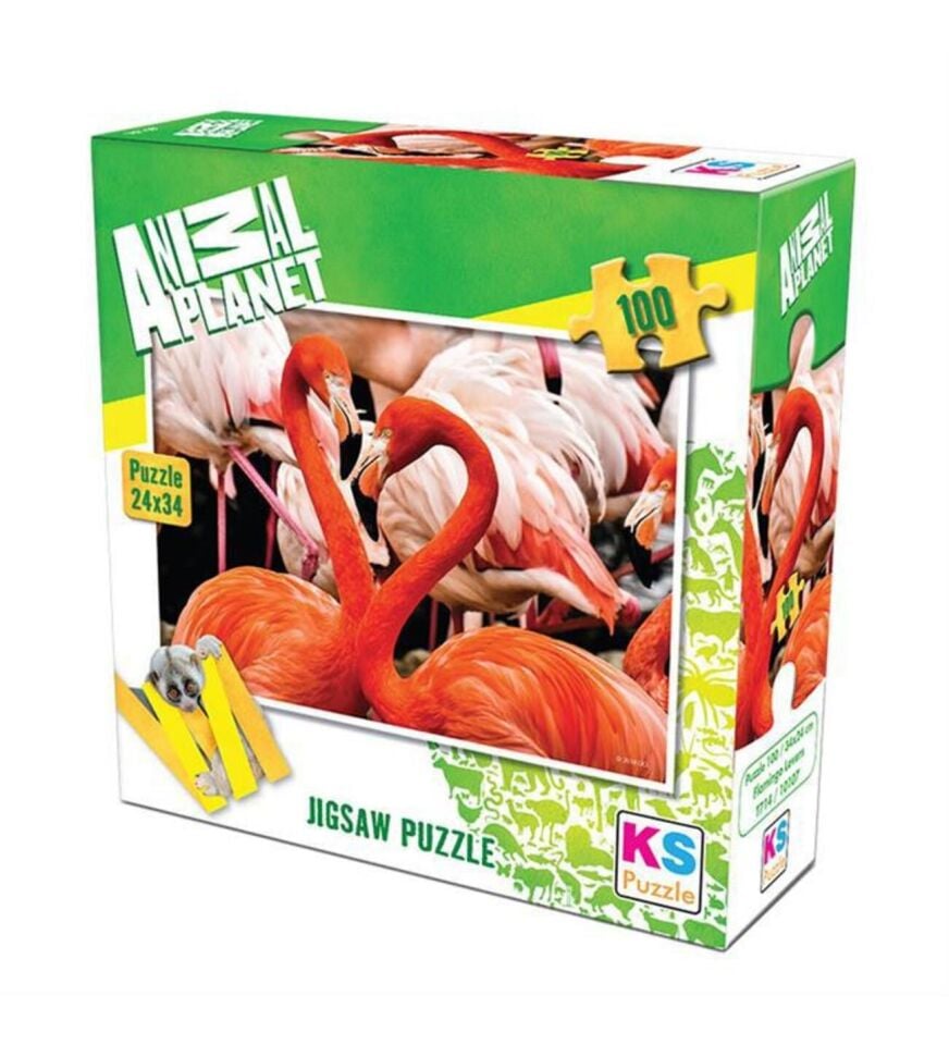 Ks Games Puzzle 100 Parça Flamingo Lovers Anımal Planet 10107