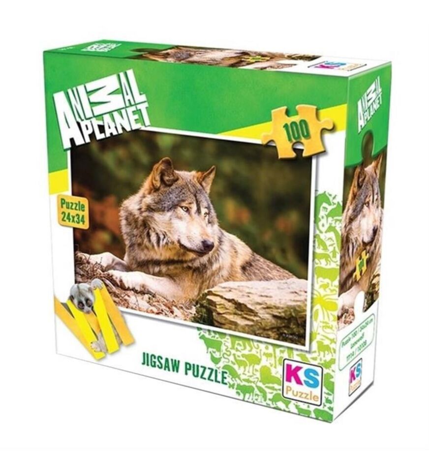 Ks Games Puzzle 100 Parça Lonewolf Anımal Planet 10108