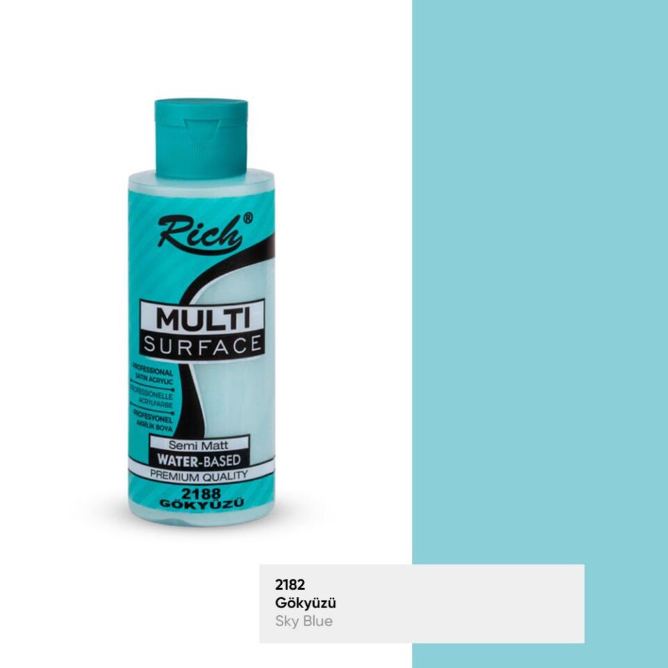 Rich Multi Surface Akrilik Boya 120 Cc Gökyüzü Mls-120-2188