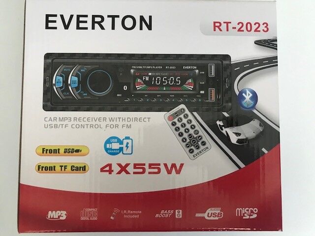 Everton Rt-2023 Bluetooth Tf-usb Kart Color Lcd Aux Fm 4x55w Kumandalı Oto Teyp