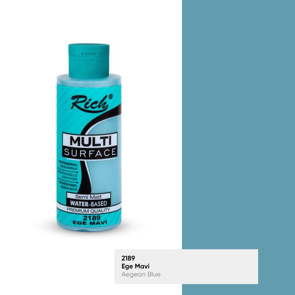 Rich Multi Surface Akrilik Boya 120 Cc Ege Mavi Mls-120-2189