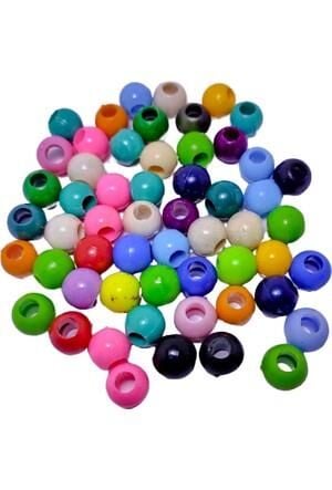 Esmay Plastik Boncuk 8 Mm Karışık 50gr B5938 (6593)