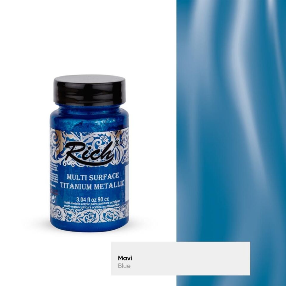 Rich Multı Surface Tıtanıum Metalik 90 Cc Mavi Ttm-090-2562