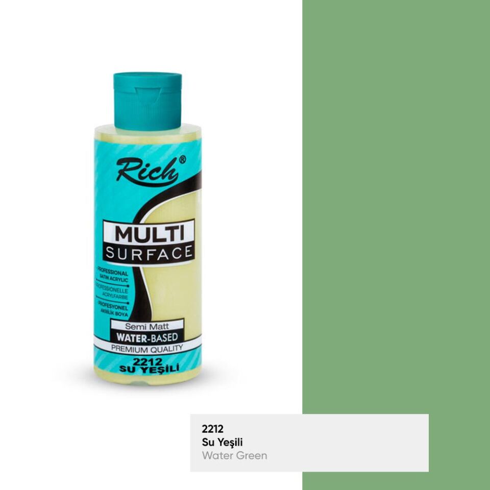 Rich Multi Surface Akrilik Boya 120 Cc Su Yeşili Mls-120-2212