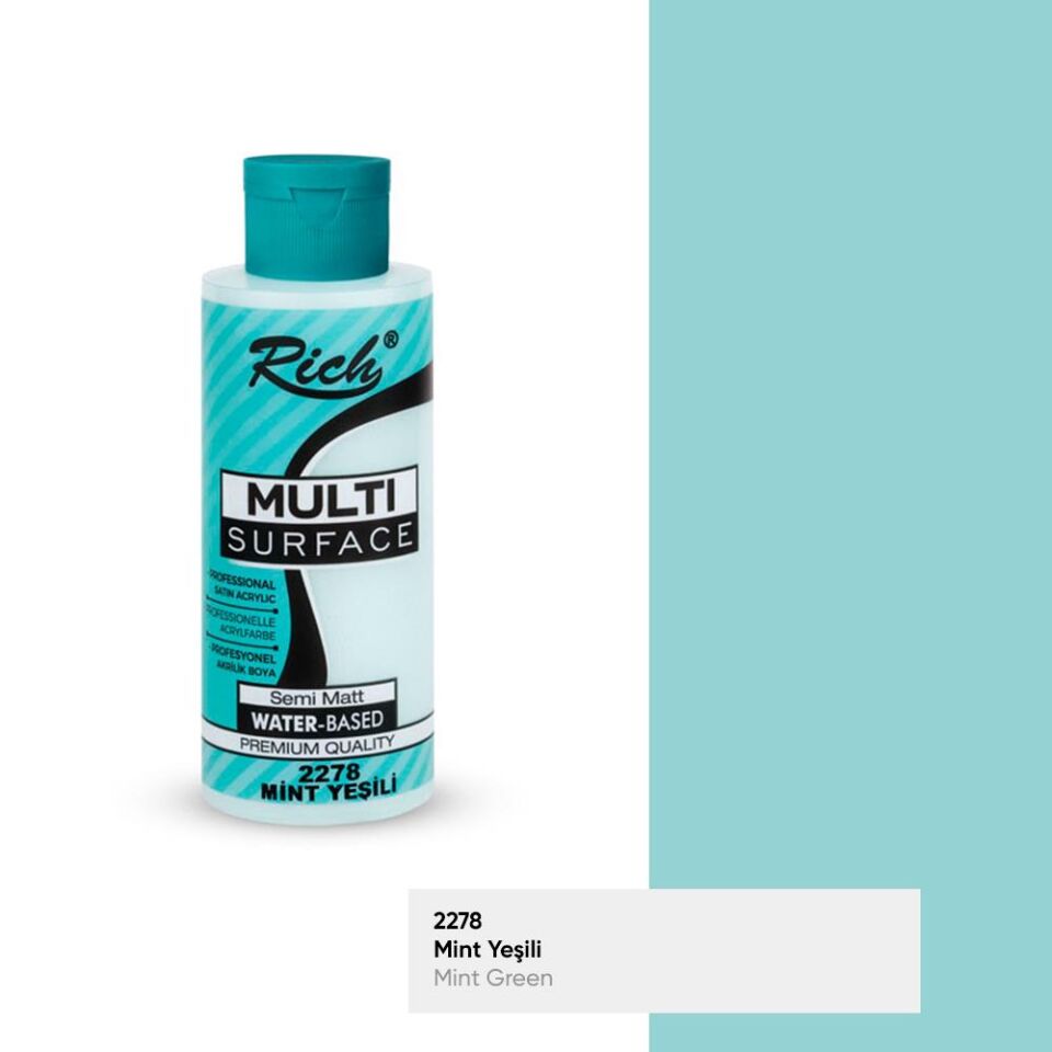 Rich Multi Surface Akrilik Boya 120 Cc Mint Yeşili Mls-120-2278