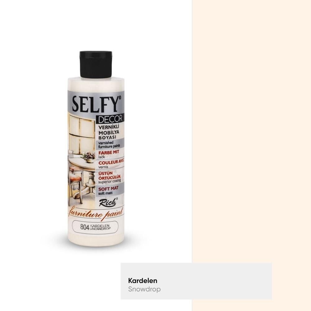 Rich Selfy Decor Mobilya Boyası Vernikli 240 Cc ( 608 ) Kardelen Slf-240-09431