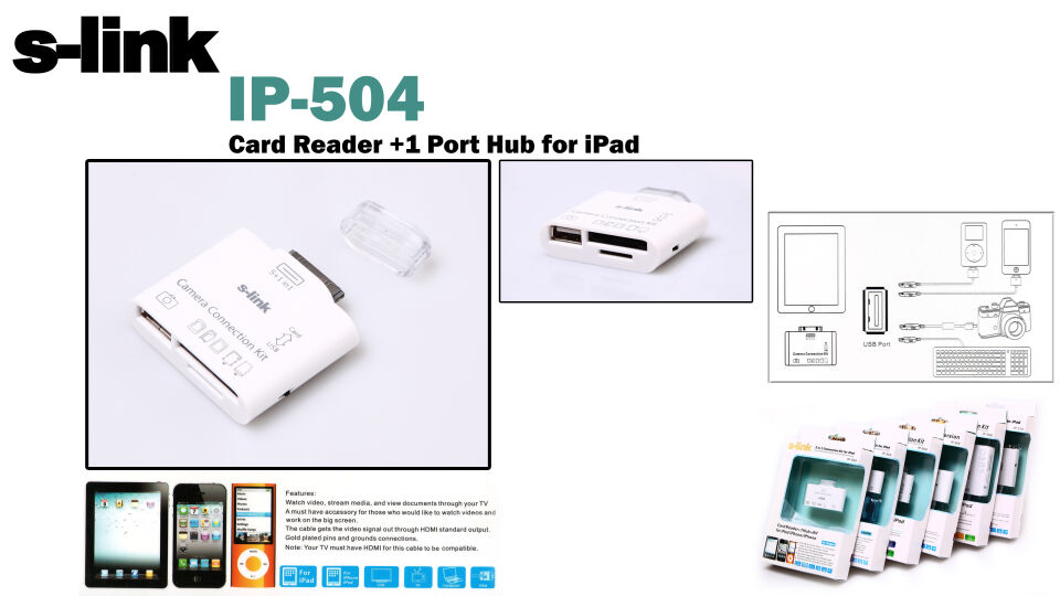 S-link Ip-504 Ipad 5in1 Kart Okuyucu