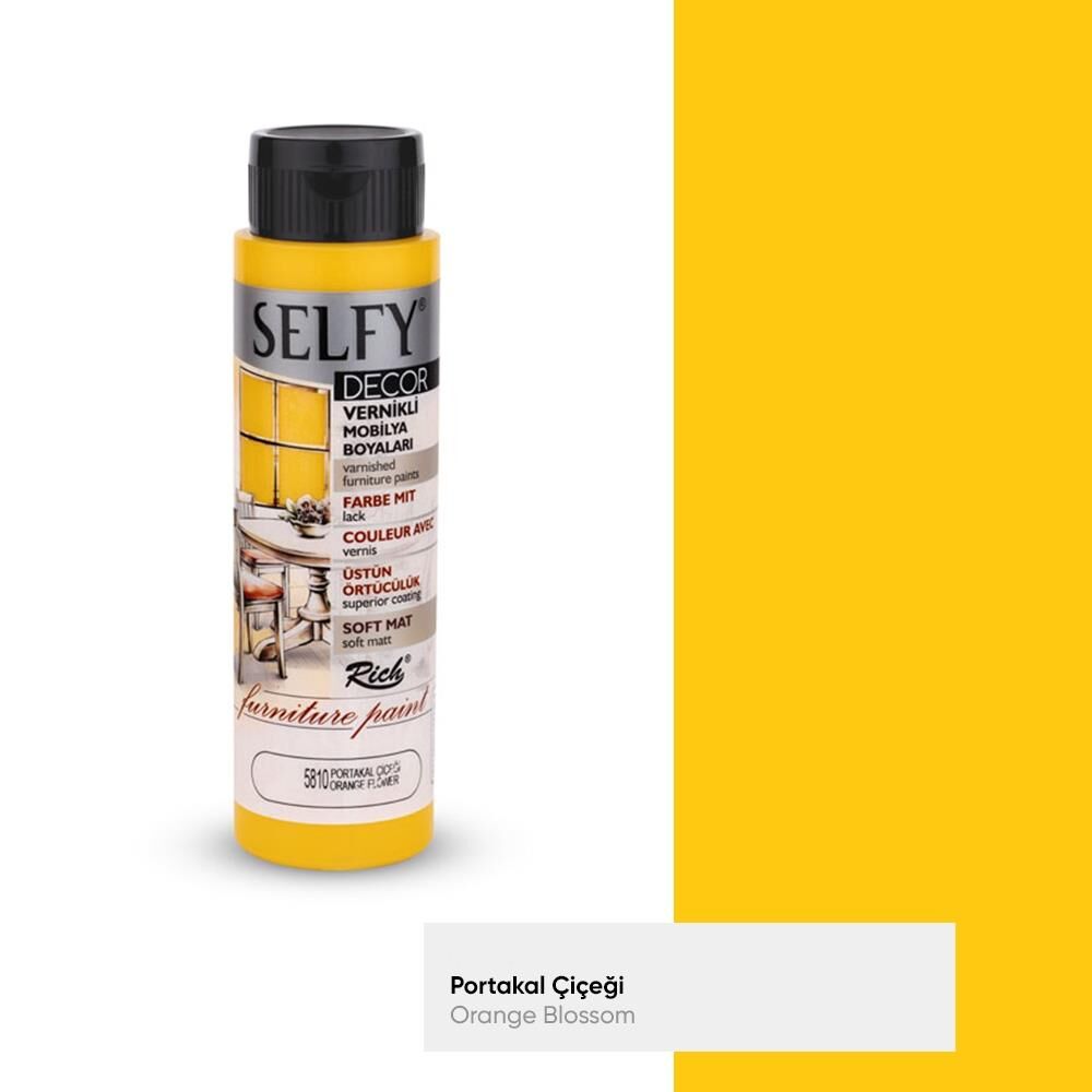 Rich Selfy Decor Mobilya Boyası Vernikli 500 Cc Portakal Çiçeği Slf-500-09474