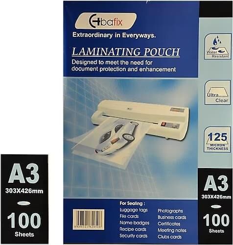 Bafix Laminasyon Filmi A3 125 Mic.100'lü Parlak Bfx-20048