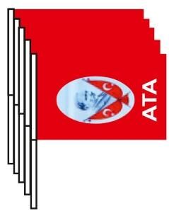 Buket Bayrak Sopalı Atatürk 80'li 12x22,5 Cm Bkt-301