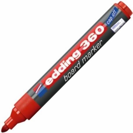 Edding Tahta Kalemi Cap Off ( E-360 ) Kırmızı Ed36002