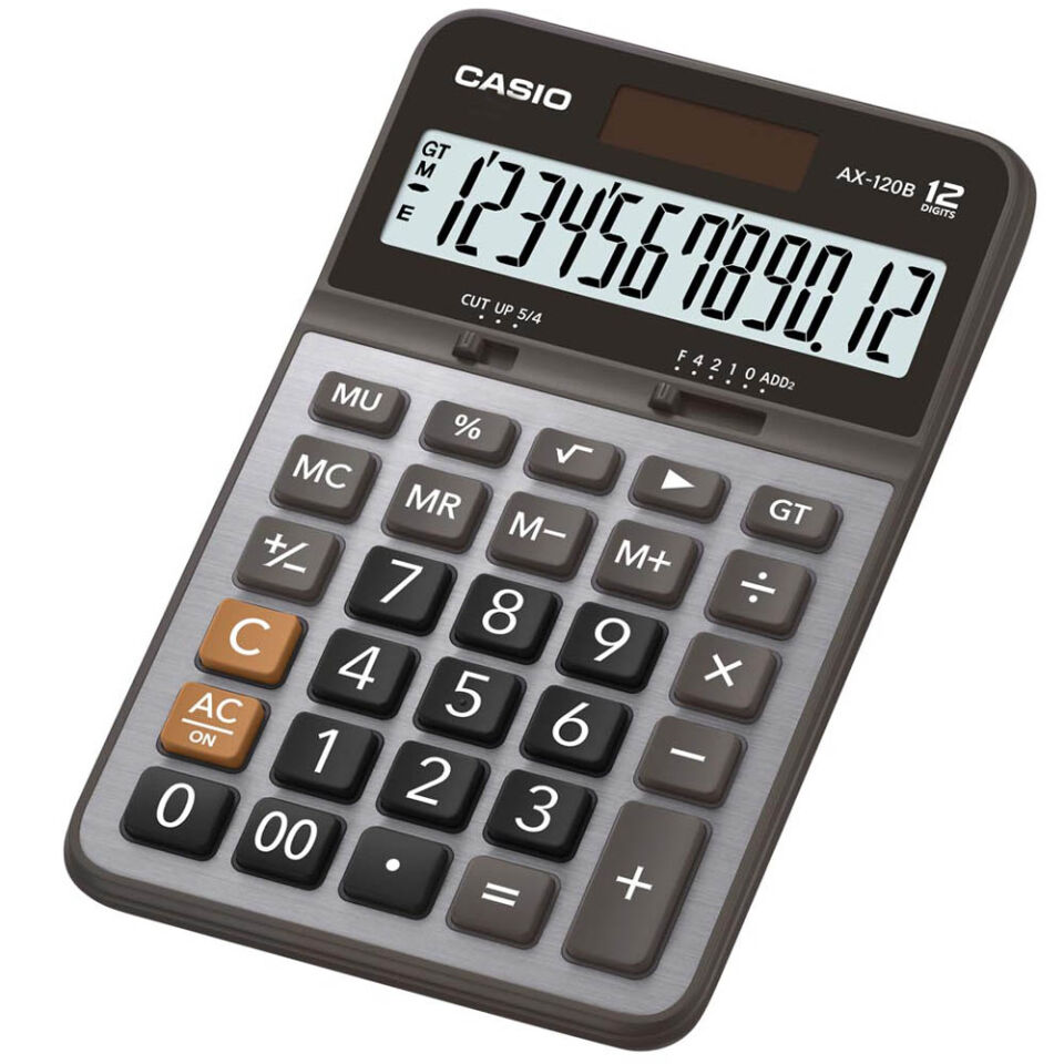 Casio Hesap Makinesi Masaüstü 12 Hane Ax-120b