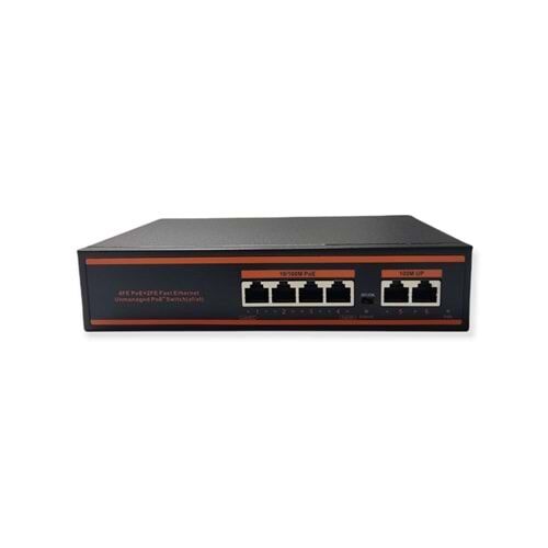Nova Nd1p402lf 4 Port Poe+ 10-100 Mbps 2 Port 10-100 Uplink Switch 78w