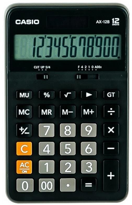Casio Hesap Makinası Masaüstü 12 Hane Ax-12 B