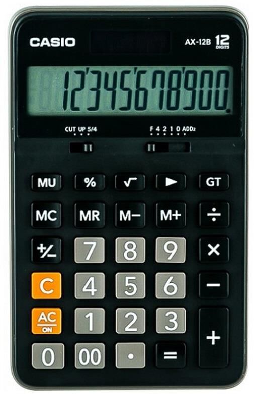 Casio Hesap Makinası Masaüstü 12 Hane Ax-12 B