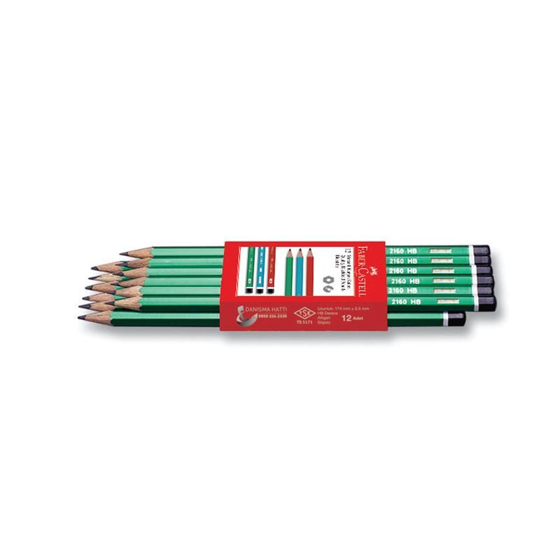 Faber Castell Köşeli Mercanlı Kurşun Kalem 2160