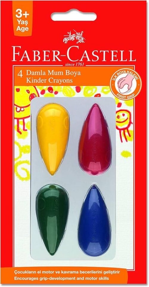 Faber Castell Mum Boya 4'lü Damla Kinder Crayons 240505