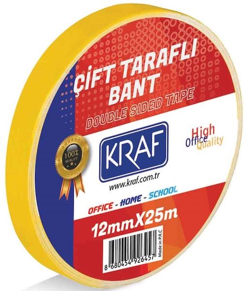 Kraf Çift Taraflı Bant 12x25 Mt 2512g