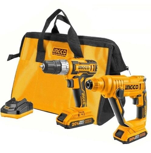 Ingco Ckli2008 Li-ion Akülü 2 Li Kombo Set - Matkap Ve Kırıcı Delici