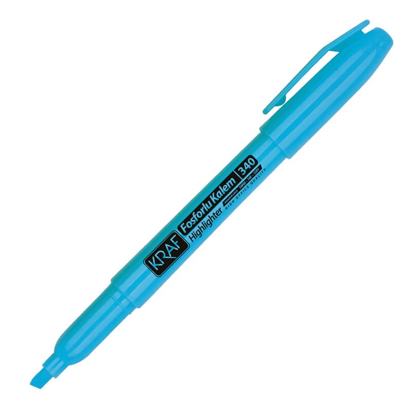 Kraf Fosforlu Kalem Tipi 340 Mavi
