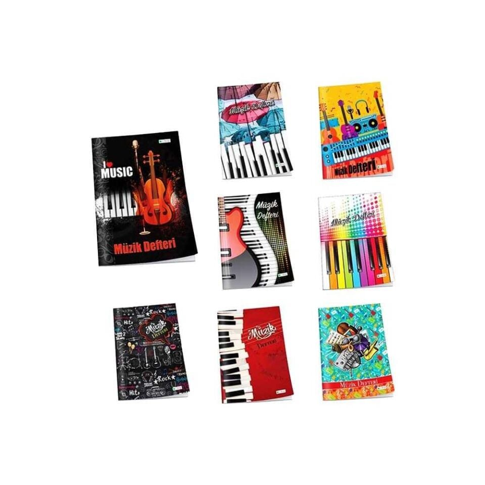 Gürpaş Müzik Defteri 20x28 Cm 24 Yp. Karton Kapak Dikişli 339