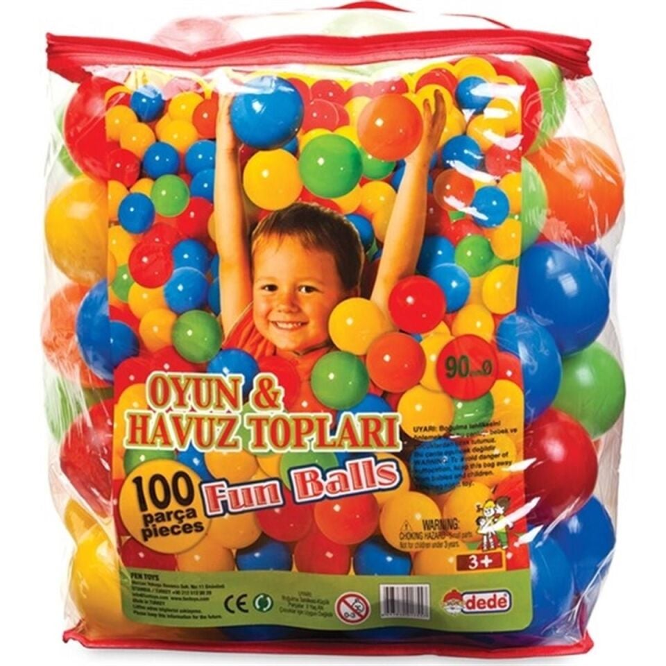 Dede Oyun Havuz Topu 9cm 100lü 01755