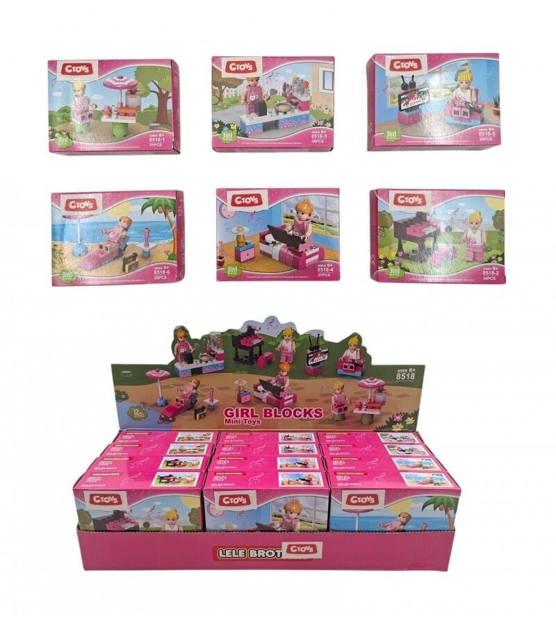 Ctoys Lego Kız Figür Bloklar 8518-6