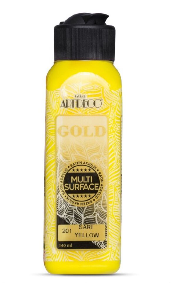 Artdeco Gold Multi-surface Akrilik Boya 140ml Sarı 201 Lv-y-g70r-201