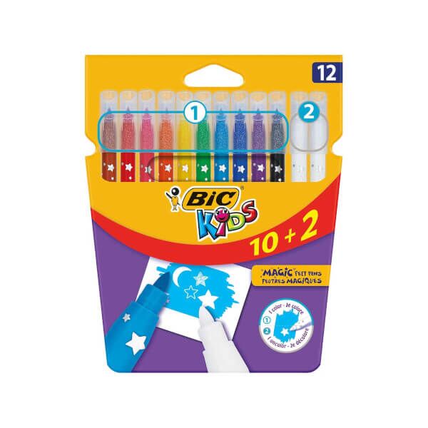 Bic Kids Keçeli Kalem 10+2 Magic Silinebilir 9202952