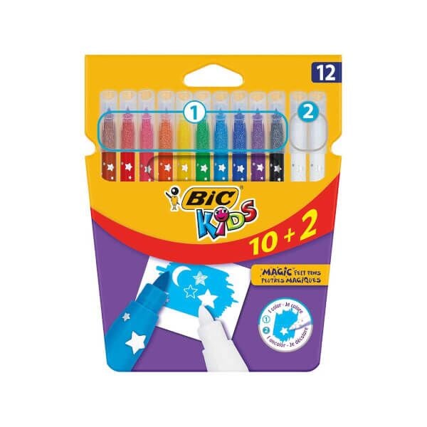 Bic Kids Keçeli Kalem 10+2 Magic Silinebilir 9202952