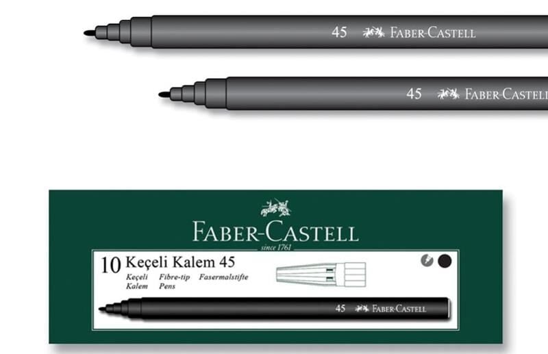 Faber Castell Keçeli Kalem 45 Siyah 894