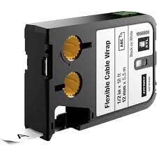 Dymo 1868806 Xtl Esnek Naylon Kablo Etiketi,12 Mmx5,5 M Beyaz-siyah