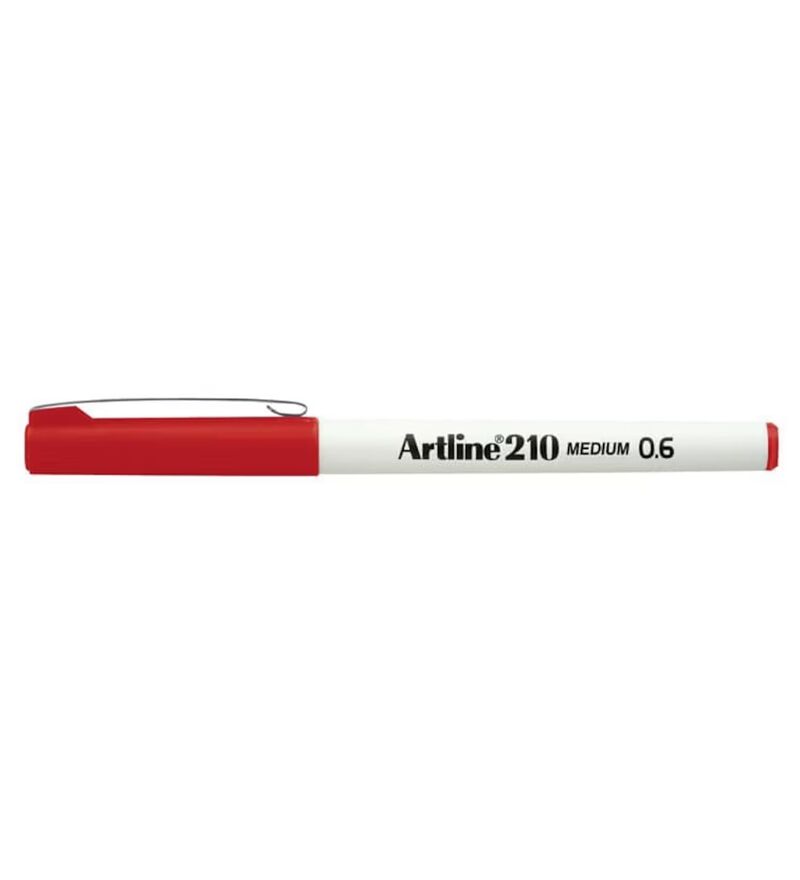 Artline 210n Keçe Uçlu Yazı Kalemi Uç:0,6mm Kırmızı Lv-a-ek-210n Red