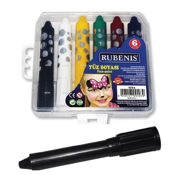 Rubenis Yüz Boyası Çevirmeli 6'lı Set Ryb-6