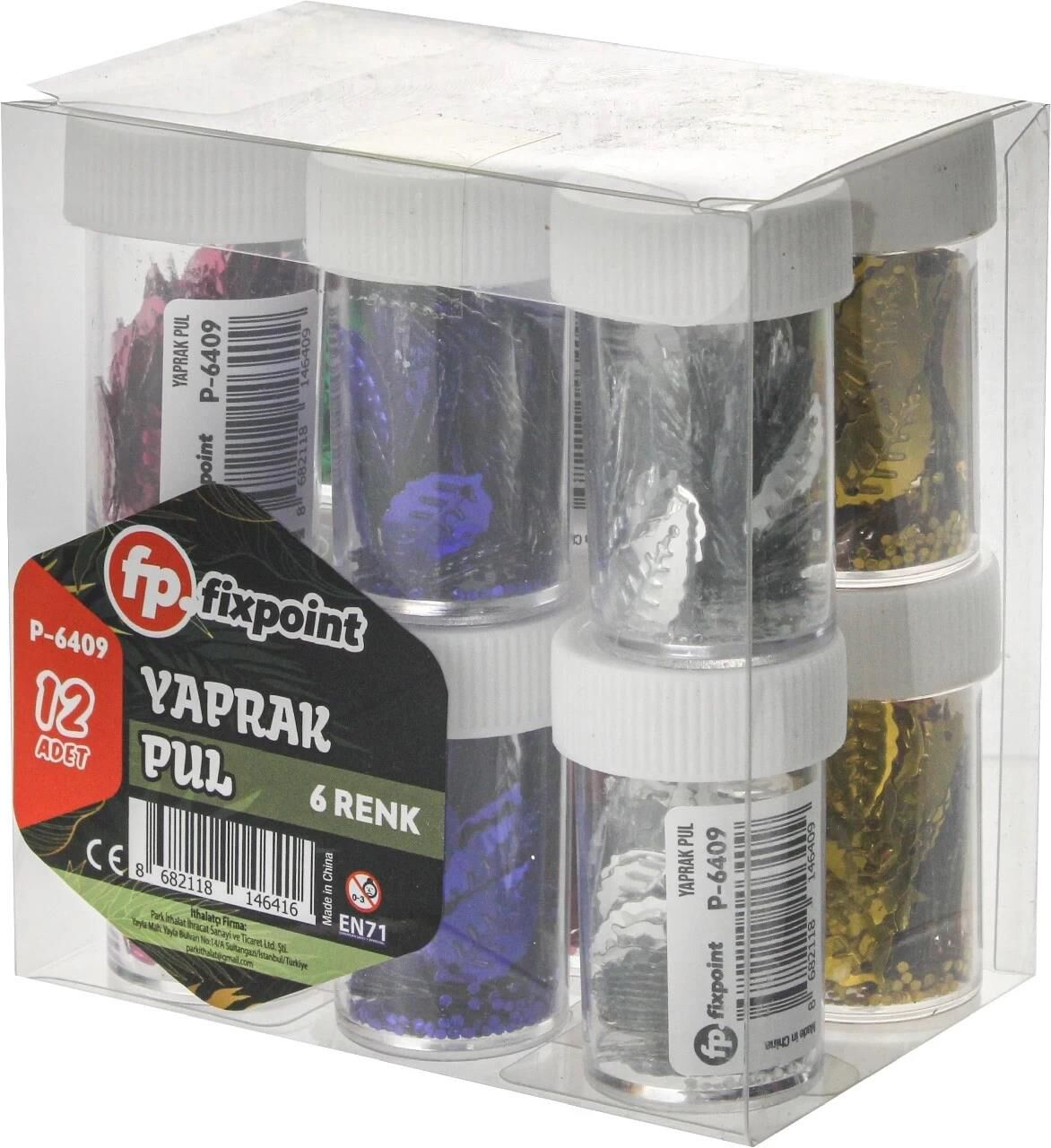 Fixpoint Yaprak Pul 6 Renk 12'li Paket P-6409