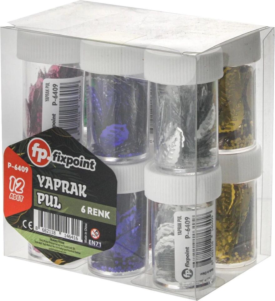 Fixpoint Yaprak Pul 6 Renk 12'li Paket P-6409