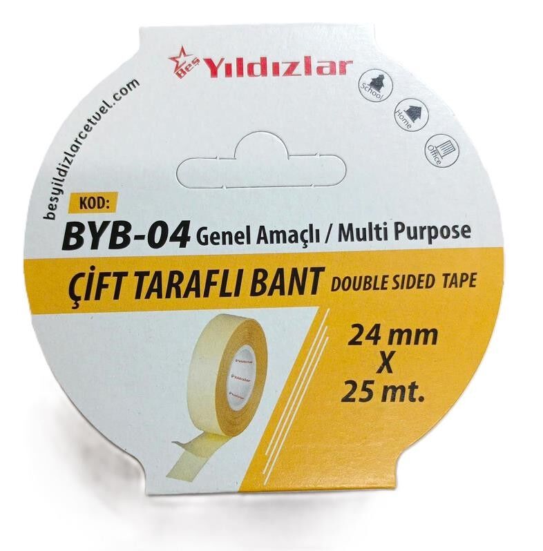 Yıldızlar Çift Taraflı Bant 24x25 Mt Byb-04