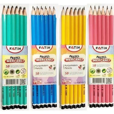 Fatih Kurşun Kalem Mercanlı Pastel Köşeli Fa-12060
