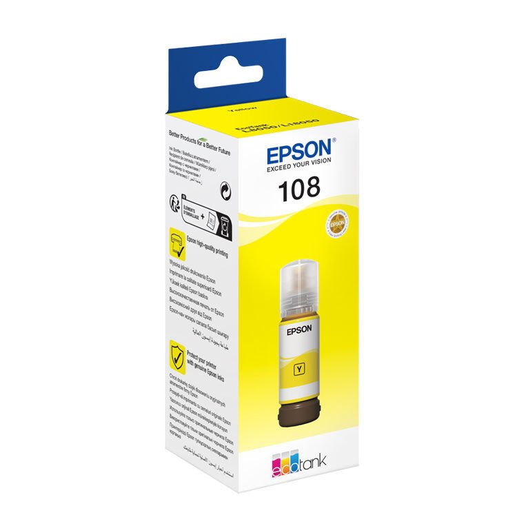 Epson T09c44 108 Yellow Sarı Şişe Mürekkep T09c44a L18050-l8050