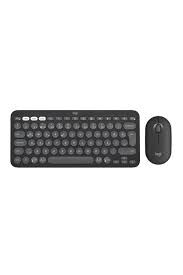 Logitech 920-012245 Grafit Pebble 2 Combo Çoklu Sessiz Kablosuz Türkçe Q Klavye Mouse Seti