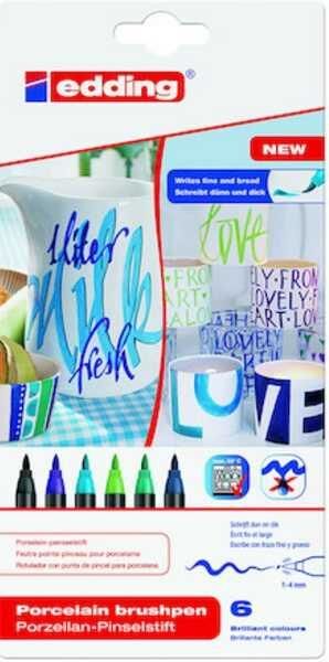 Edding Porselen Kalemı 6'lı Set Soguk Renkler (e-4200) Ed4200k6099