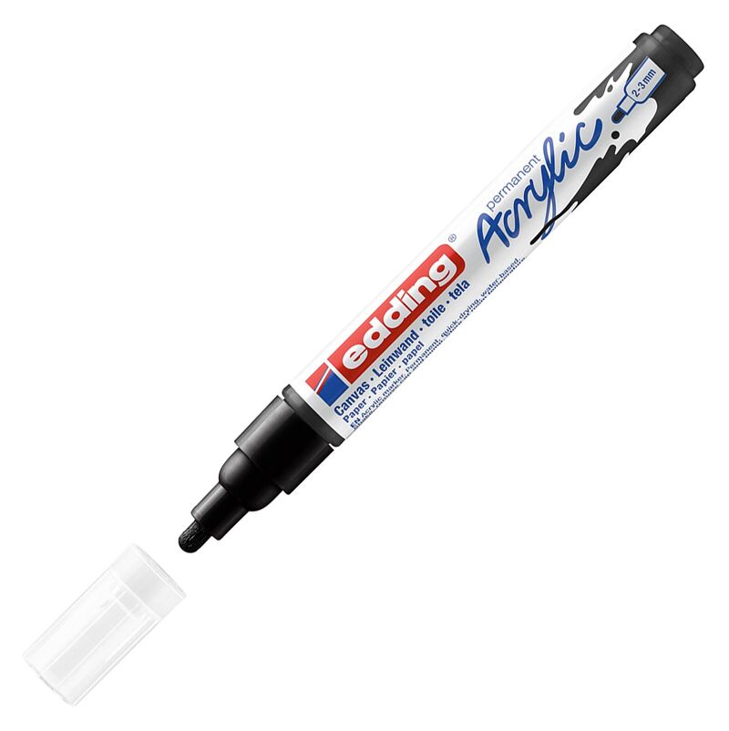 Edding Orta Uçlu Akrilik Markör Siyah (e-5100) Ed5100901