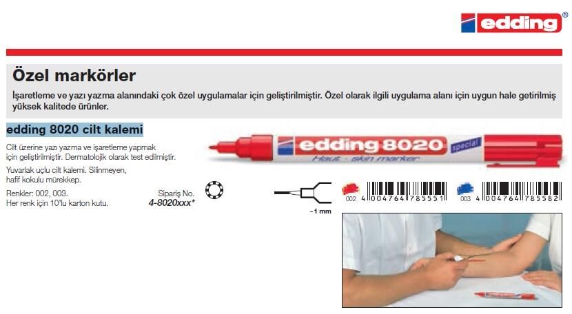Edding Cilt Kalemi Kırmızı (e-8020) Ed802002